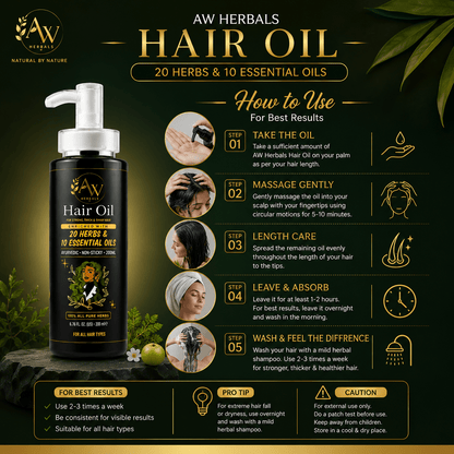 Herbal Hair Oil - 500 ML - AW Herbals