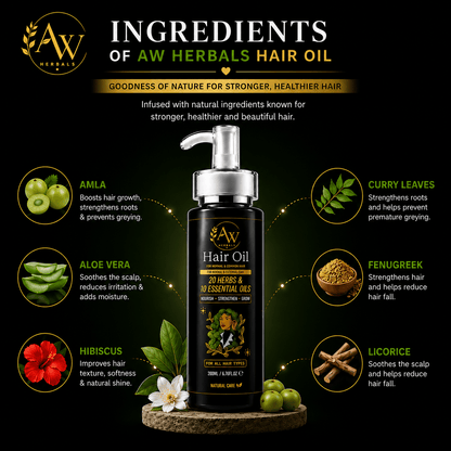 Herbal Hair Oil - 500 ML - AW Herbals