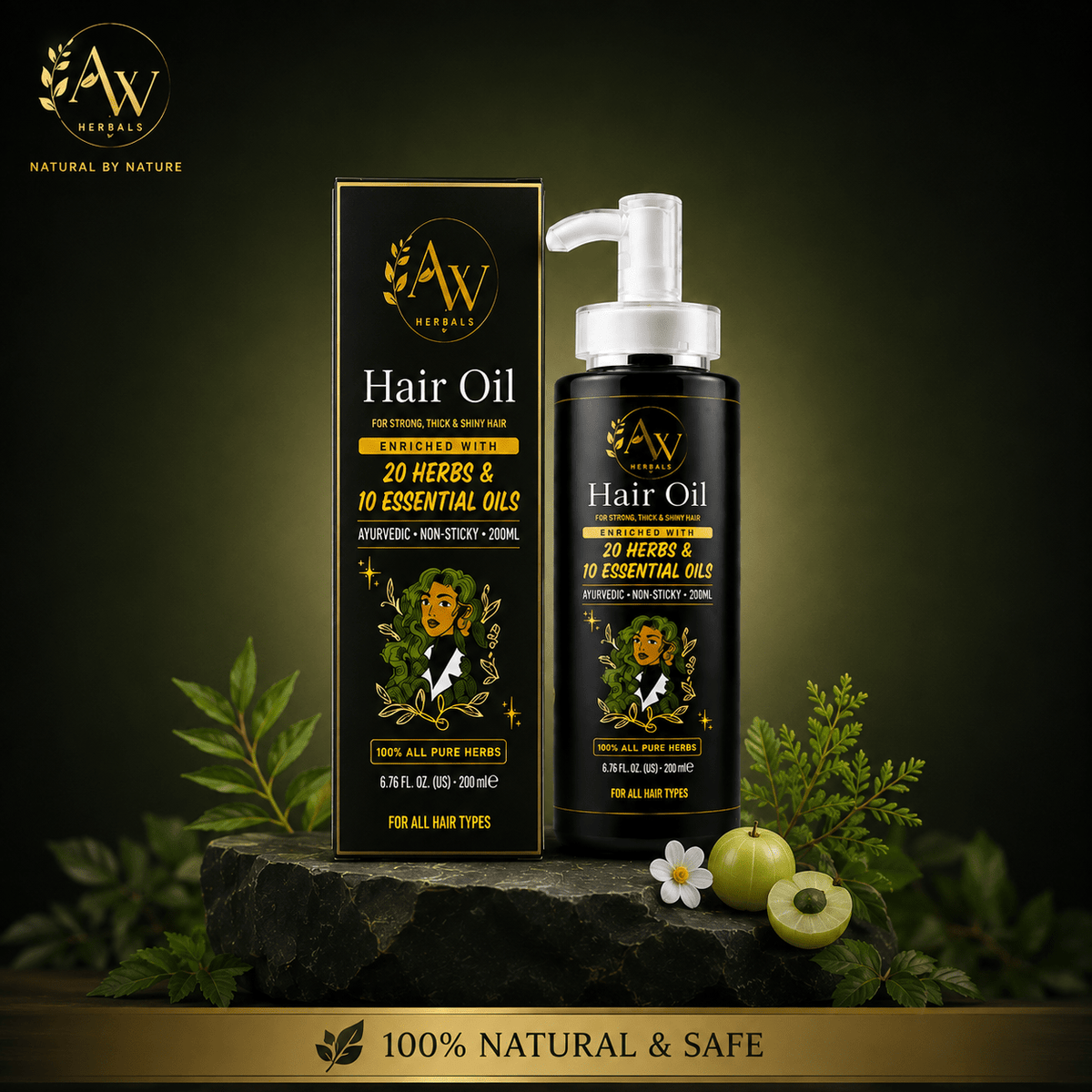 Herbal Hair Oil - 500 ML - AW Herbals