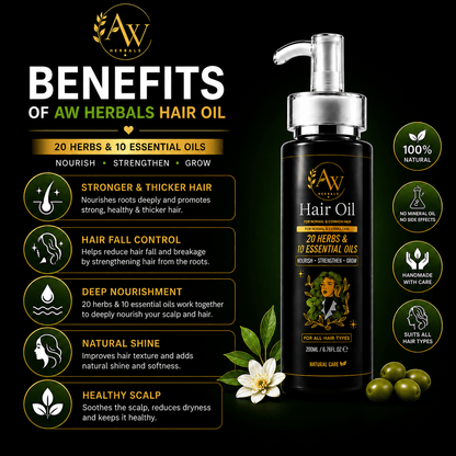 Herbal Hair Oil - 500 ML - AW Herbals